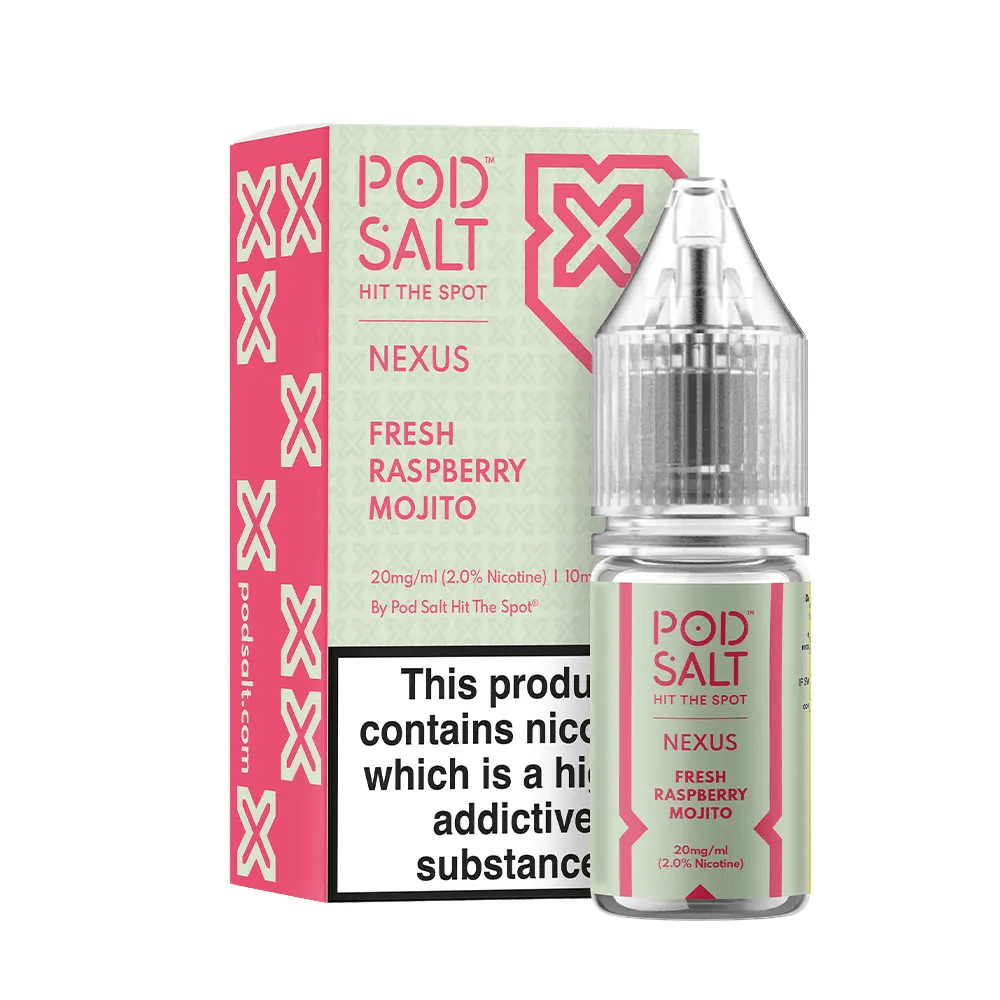 Pod Salt Nexus - Fresh Raspberry Mojito 10ml 20mg Nic Salt