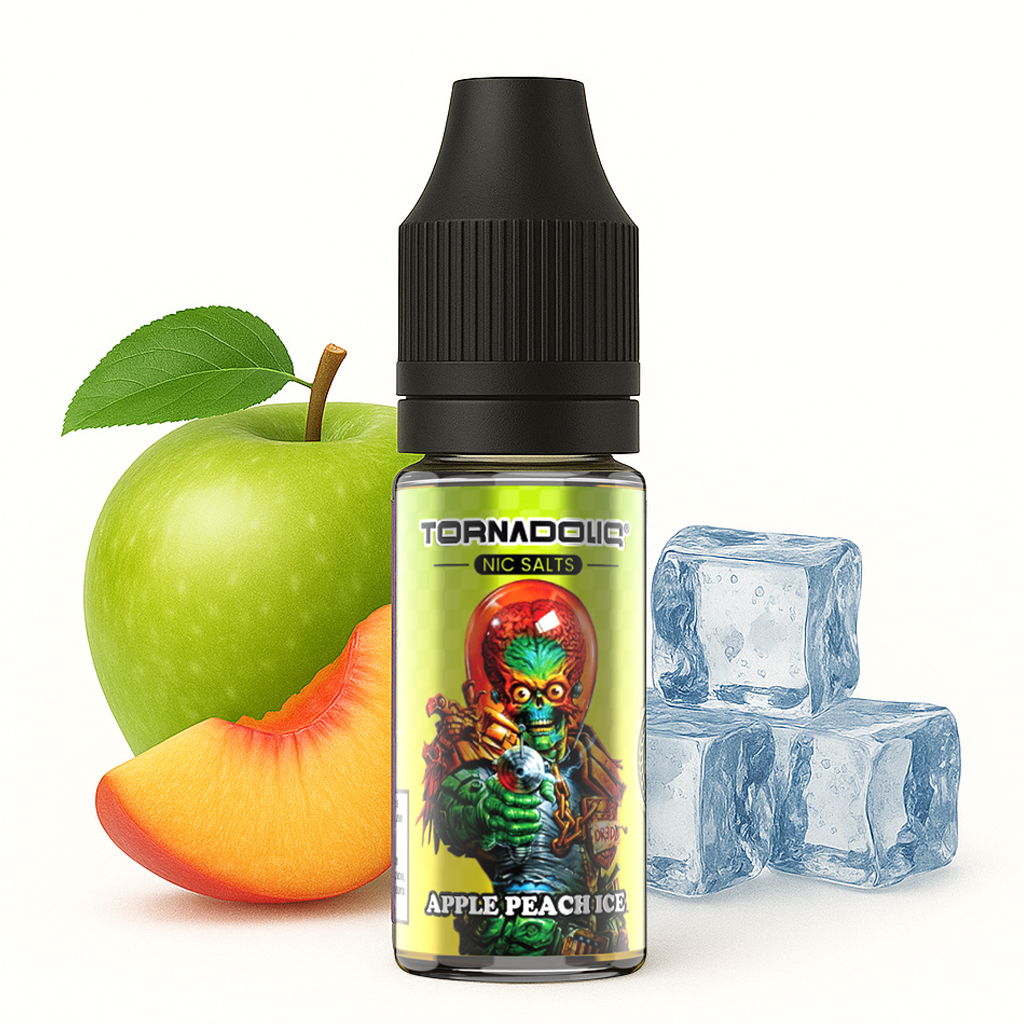 Tornadoliq, Apple Peach Ice Nic Salt, 10ml