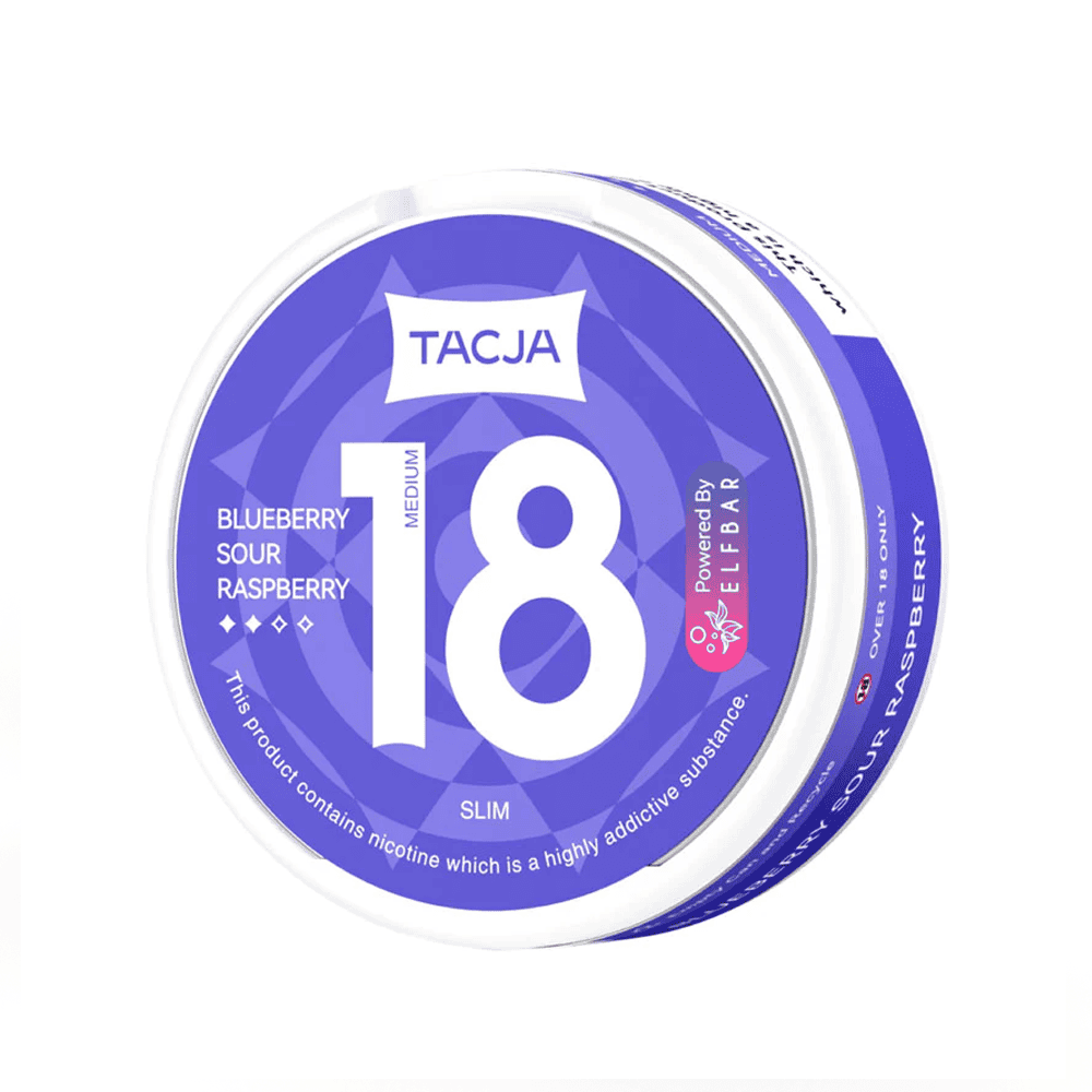 Elf Bar TACJA Nicotine Pouches - Blueberry Sour Raspberry 18mg