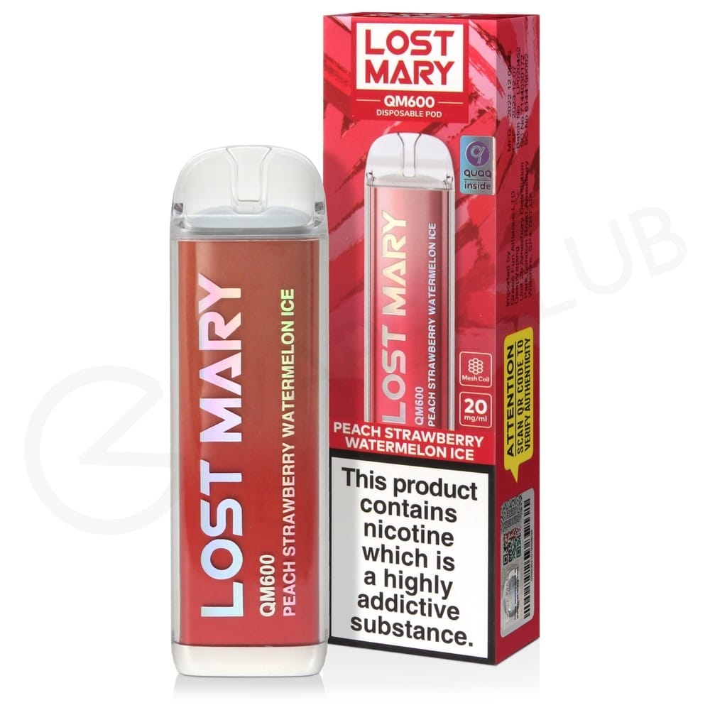 Lost Mary QM600 - Peach Strawberry Watermelon Ice 20mg