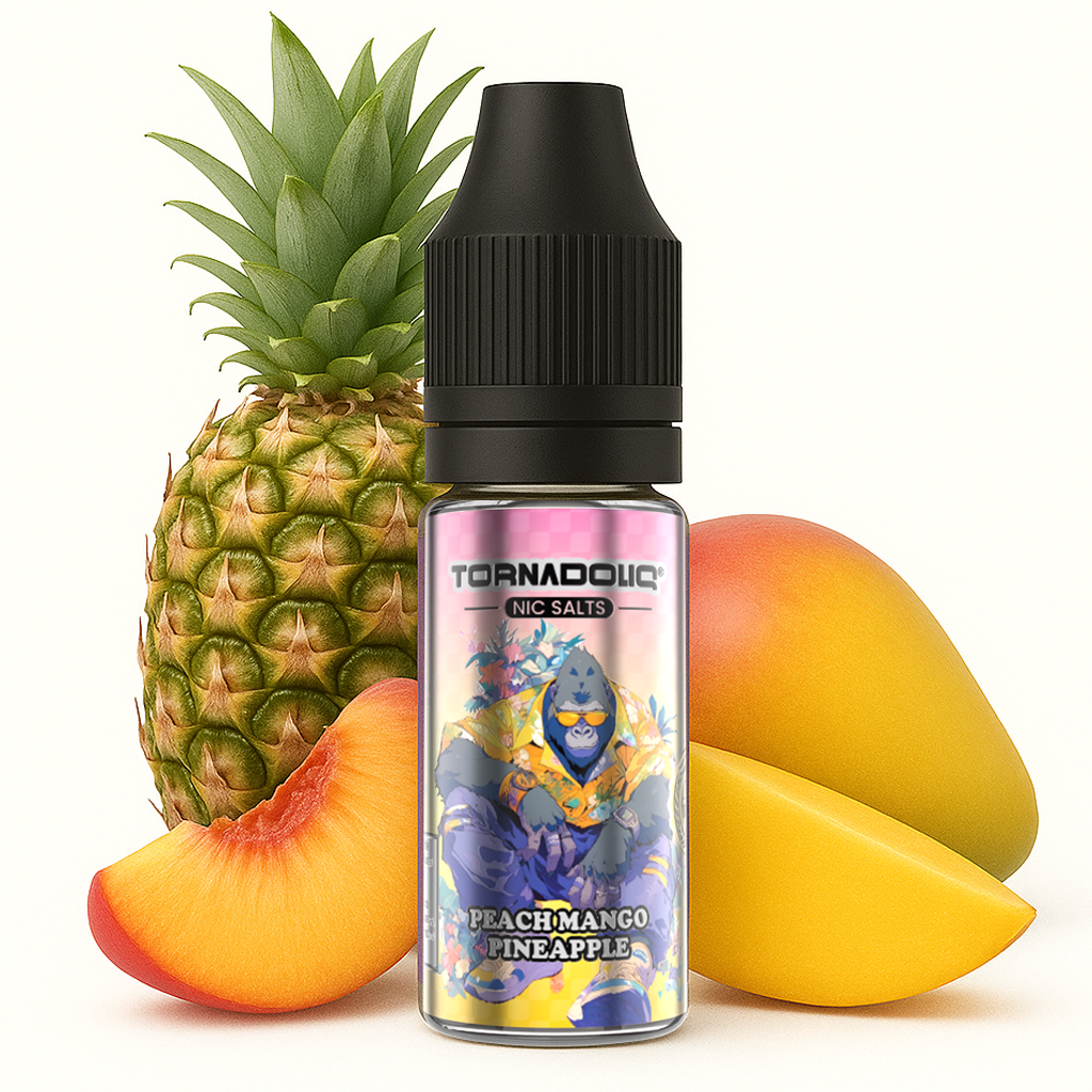 Tornadoliq, Peach Mango Pineapple Nic Salt, 10ml