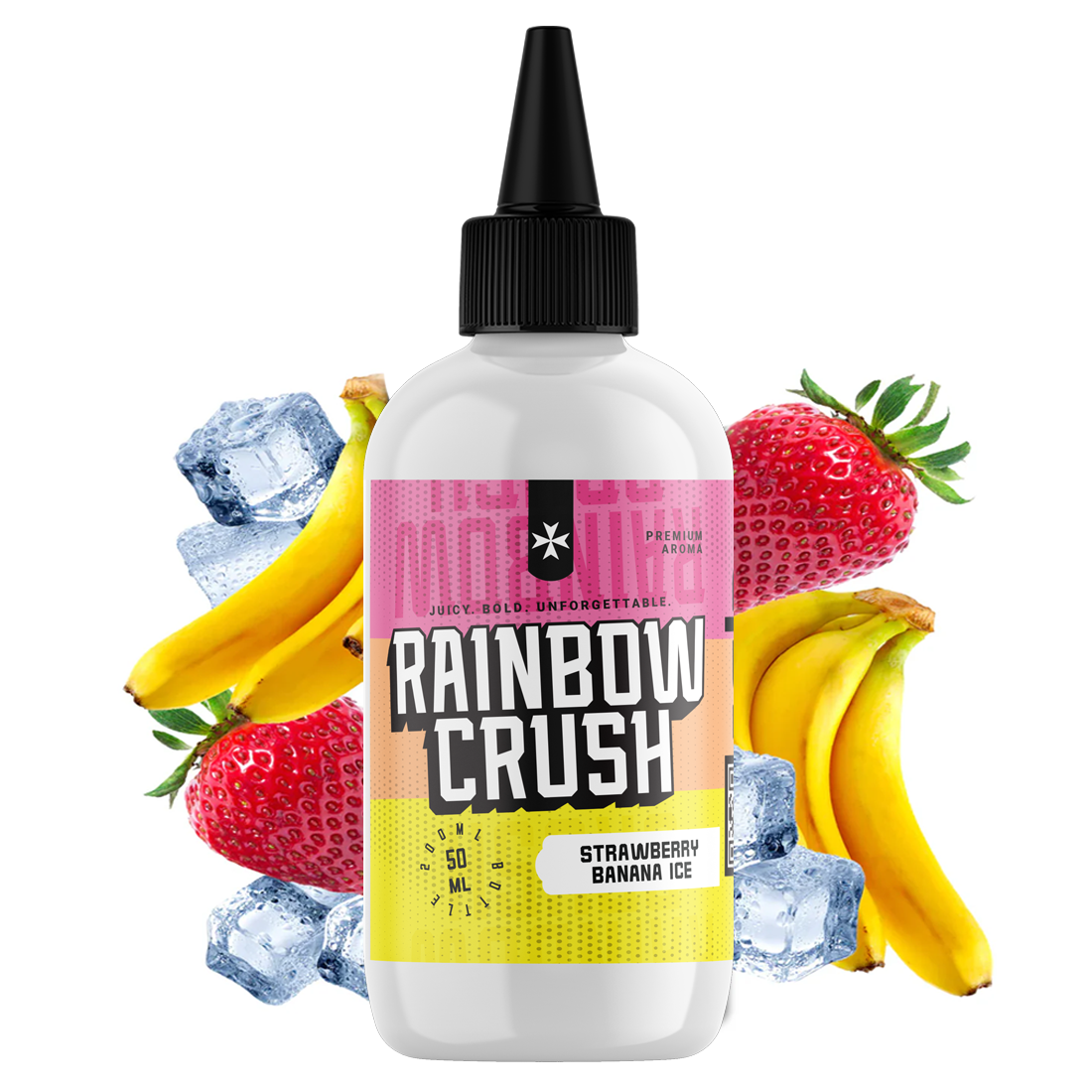 Rainbow Crush - Strawberry Banana Ice 200ml Longfill