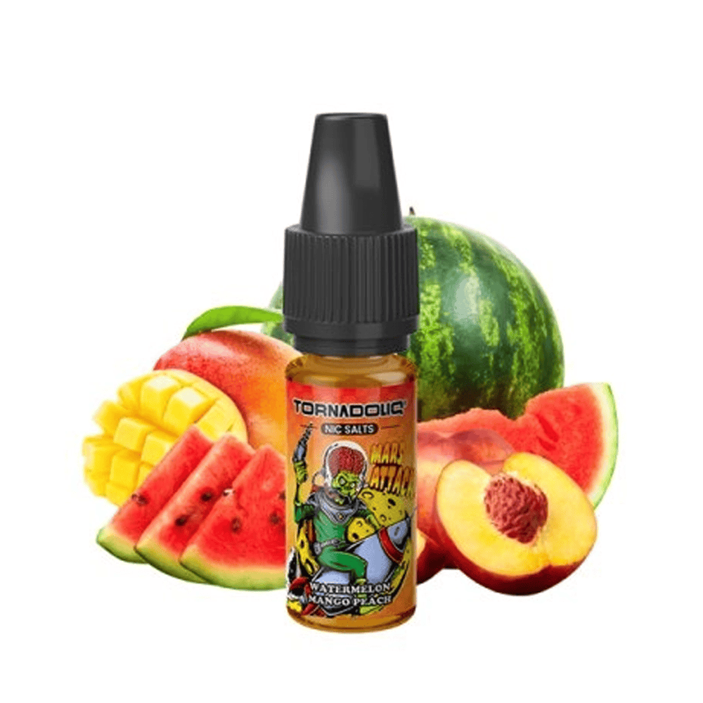 Tornadoliq, Watermelon Mango Peach Nic Salt, 10ml 20mg