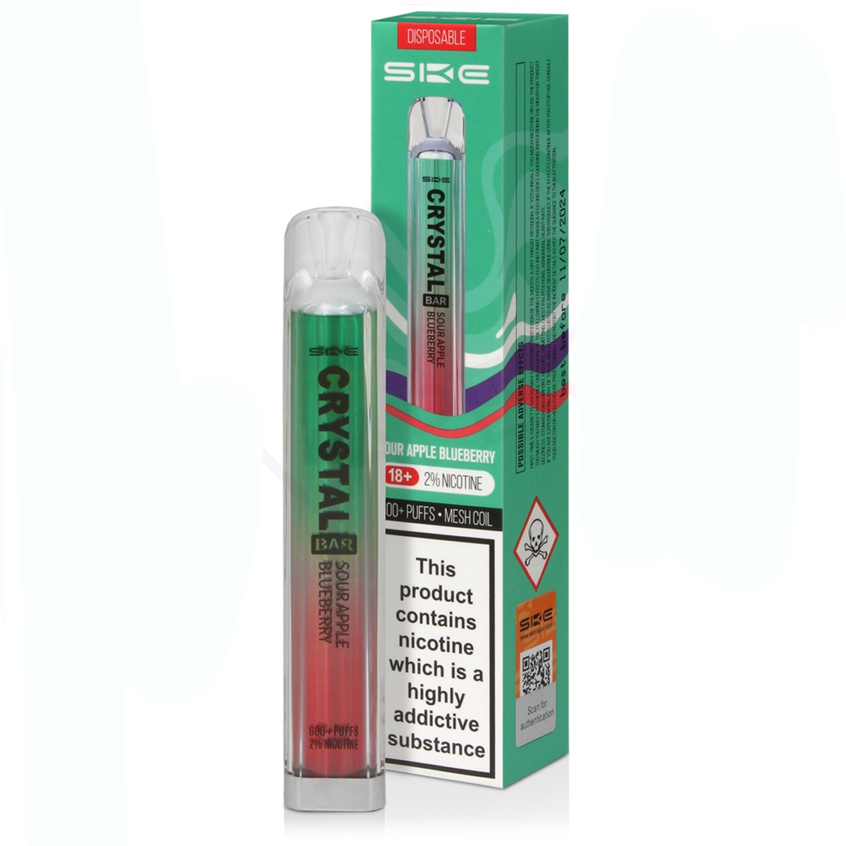 SKE Crystal Bar - Sour Apple Blueberry 20mg