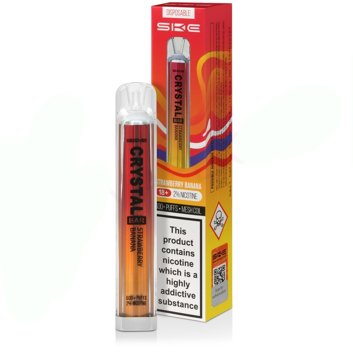 SKE Crystal Bar - Fraise Banane 20 mg