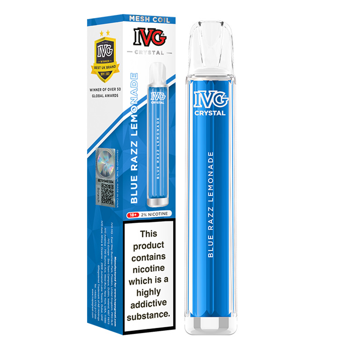 IVG Crystal Bar - Blue Razz Lemonade 20mg