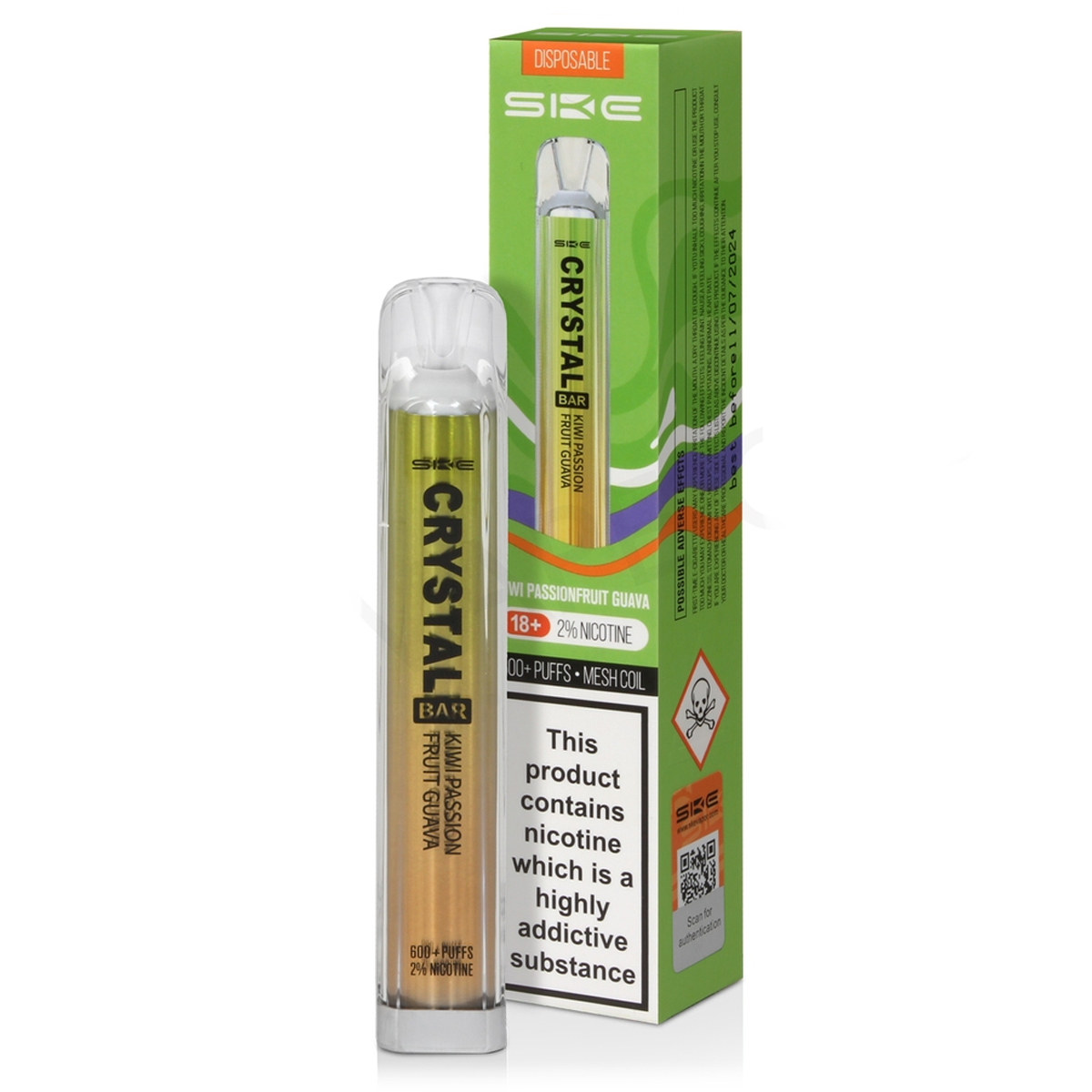 SKE Crystal Bar - Kiwi Passion Guava 20mg