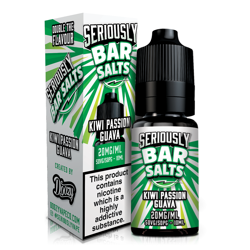 Seriously Bar Salts - Goyave Kiwi Passion 10 ml 20 mg Sel de Nic