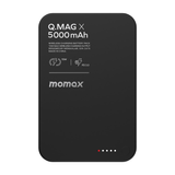 MOMAX Q.Mag X Magnetic Wireless Power Bank 5000mAh - BLACK