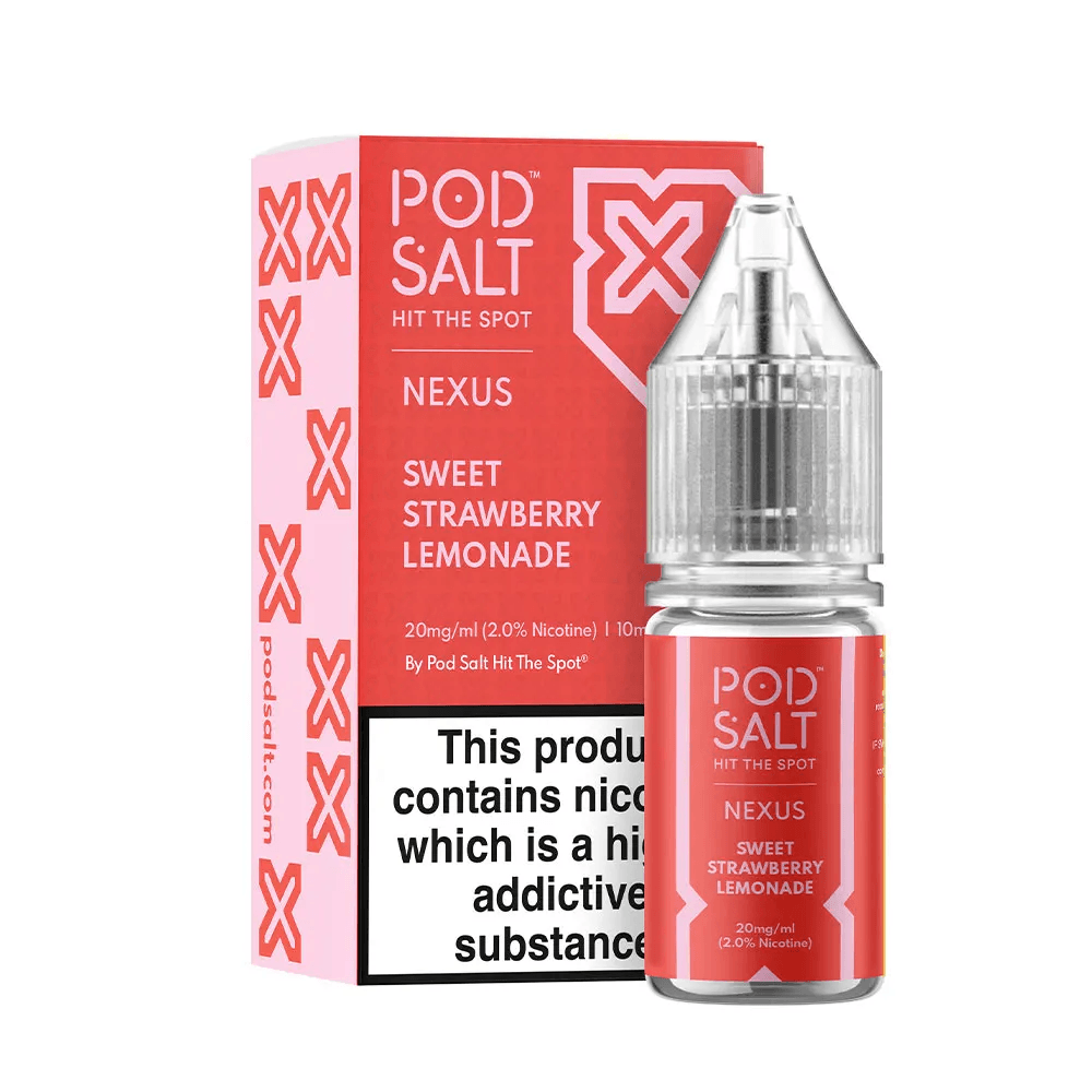 Pod Salt Nexus - Sweet Strawberry Lemonade 10ml 20mg Nic Salt