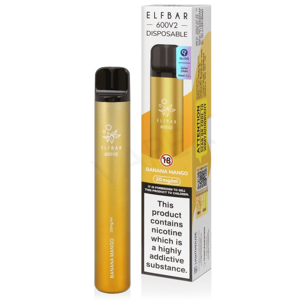 elfbar elfa master akku Elf Bar 600 V2 Disposable Vape Kit - 5 for £20