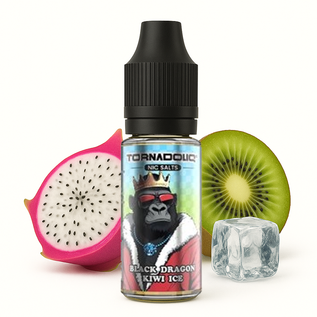Tornadoliq, Blackdragon Kiwi Ice Nic Salt, 10ml 20mg