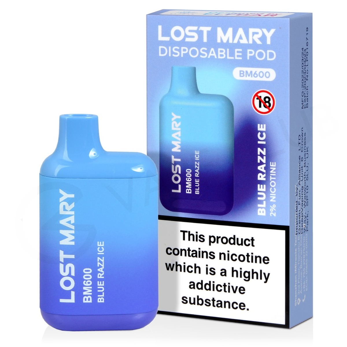 Lost Mary - Glace Blue Razz 20 mg