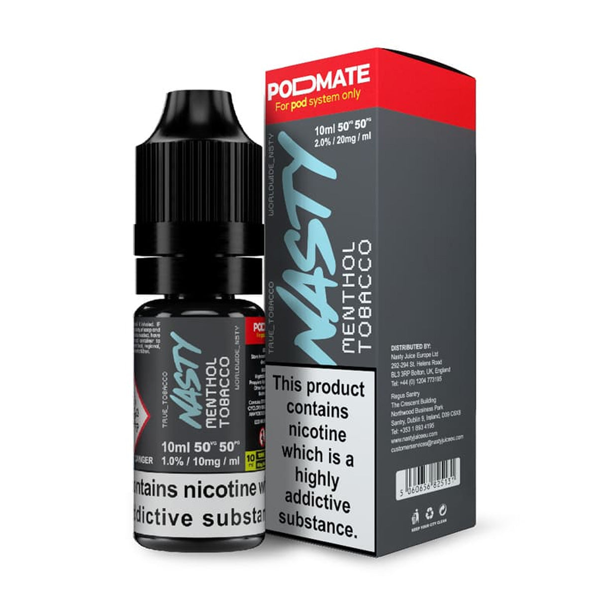Nasty Juice - Tabacco al mentolo 10 ml 20 mg di sale Nic
