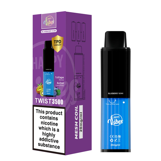 Happy Vibes Twist 3500 - Blueberry Kiwi 20mg