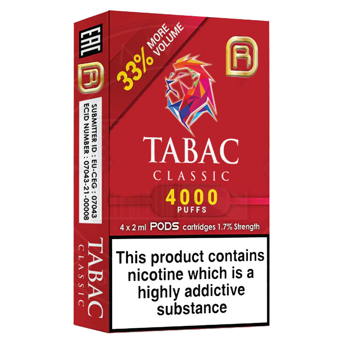 NanoStix Pods - Tabac Classic 4000 Puffs 1.7% Nic Salt