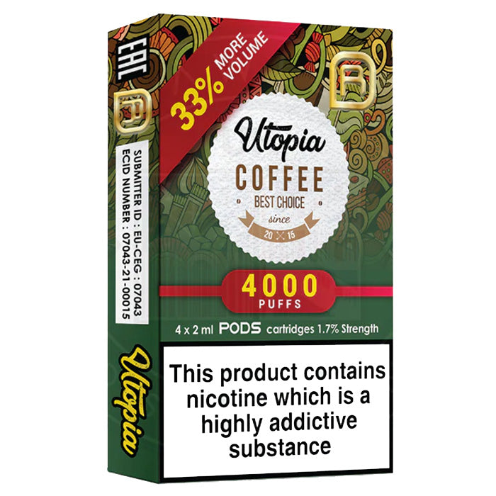 NanoStix Pods - Utopia Coffee 4000 Puffs 1.7% Nic Salt