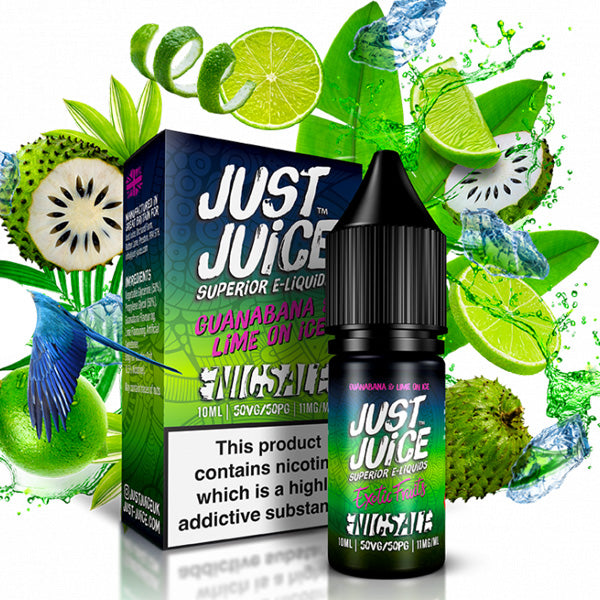Just Juice Salt - Guanabana et citron vert sur glace 10 ml 20 mg sel de nicotine