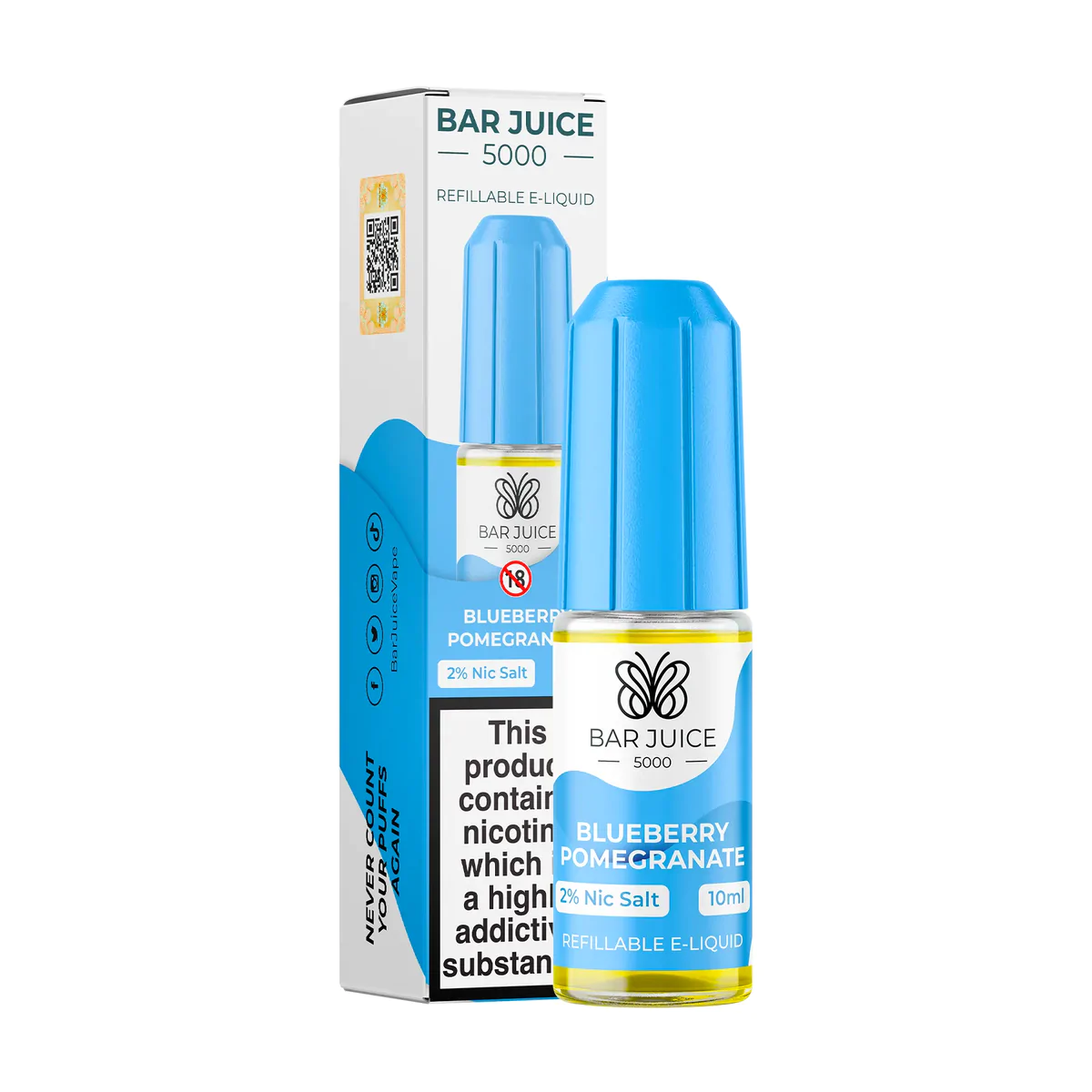 Bar Juice - Blueberry Pomegranate 10ml Nic Salt House Of Clouds Bar Juice - Blueberry Pomegranate 10ml Nic Salt House Of Clouds