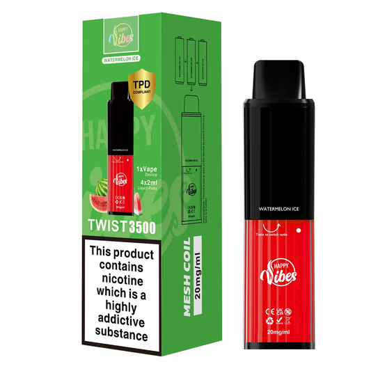 Happy Vibes Twist 3500 - Watermelon Ice 20mg