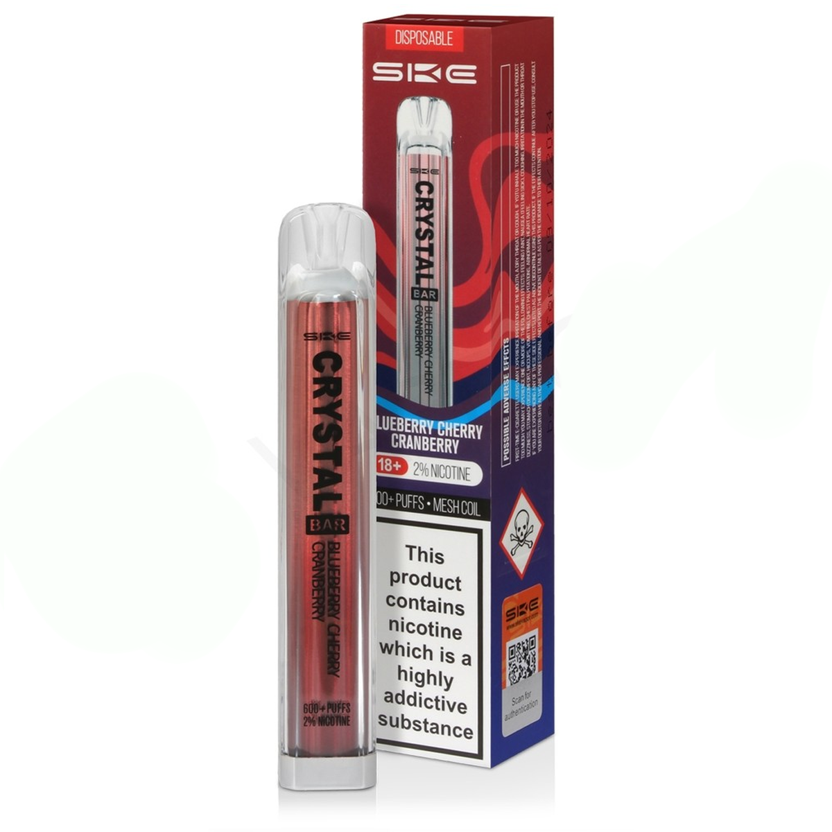 SKE Crystal Bar - Myrtille Cerise Canneberge 20 mg