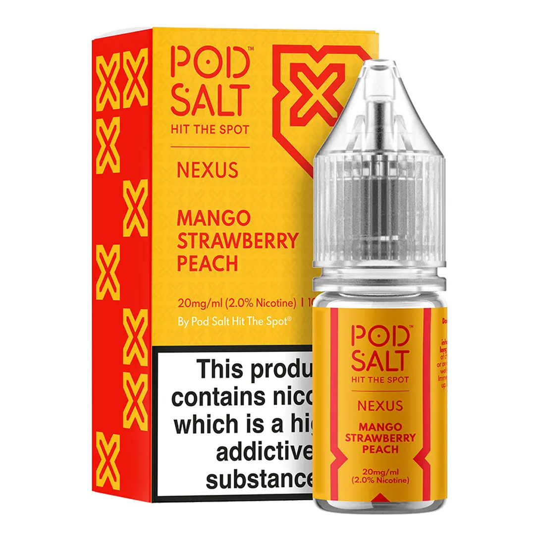 Pod Salt Nexus - Mango Strawberry Peach 10ml 20mg Nic Salt