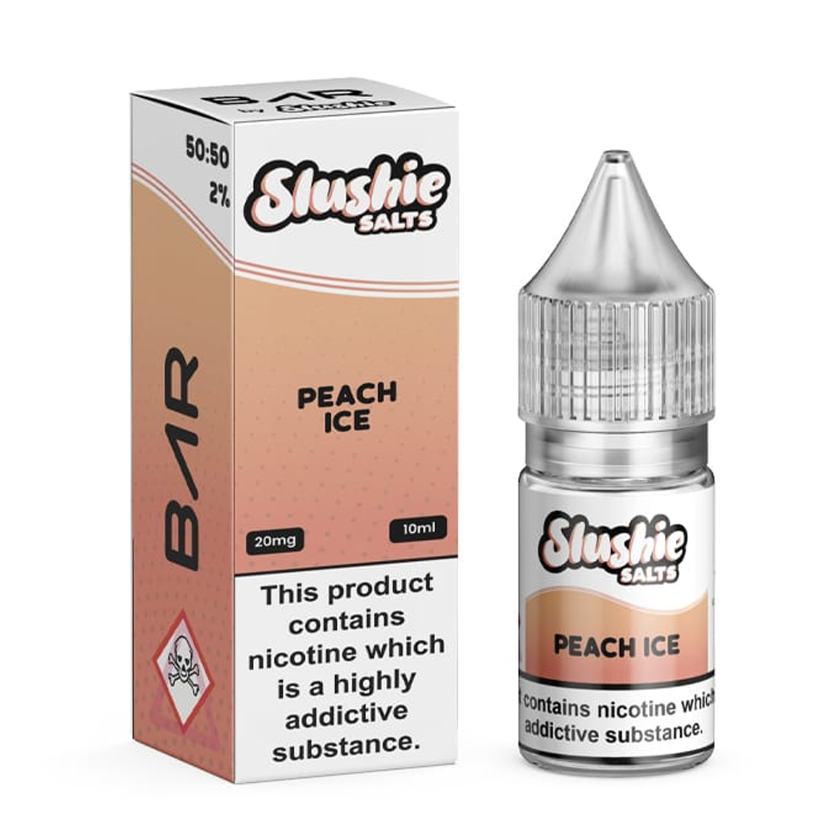 Slushie Salts - Peach Ice 10ml 20mg Nic Salt