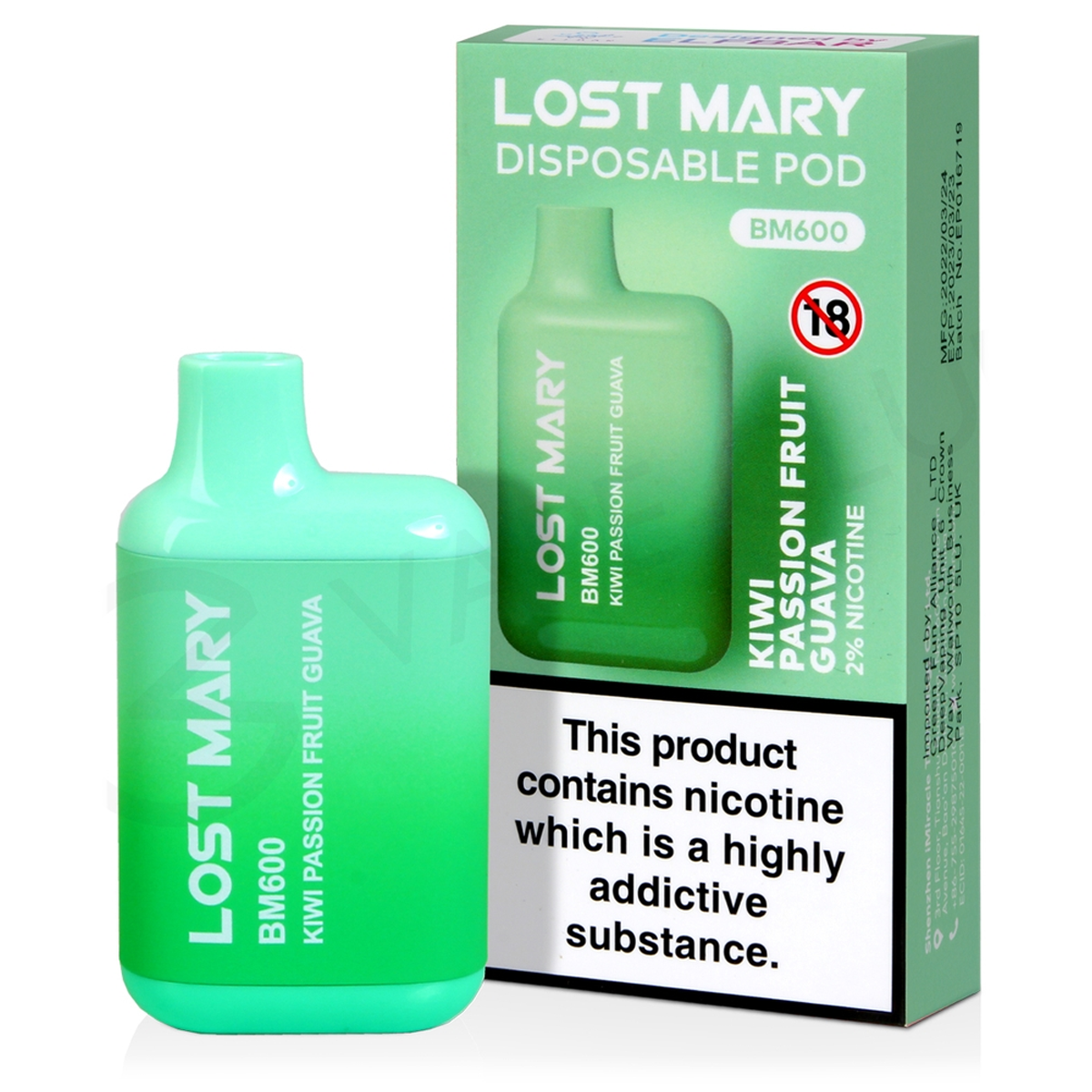 Lost Mary - Kiwi Passionfruit Guava 20mg