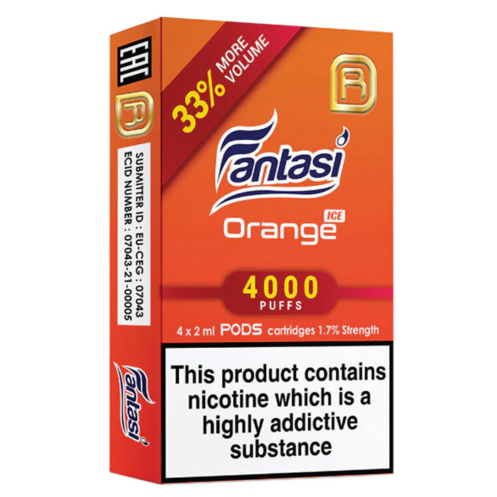 NanoStix Pods - Fantasi Orange Ice 4000 Puffs 1.7% Nic Salt