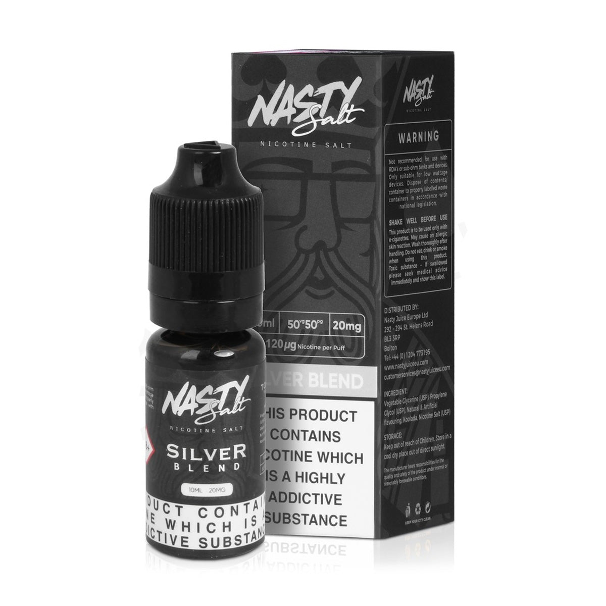 Nasty Juice - Tabac Silver Blend 10 ml 20 mg Sel de nicotine