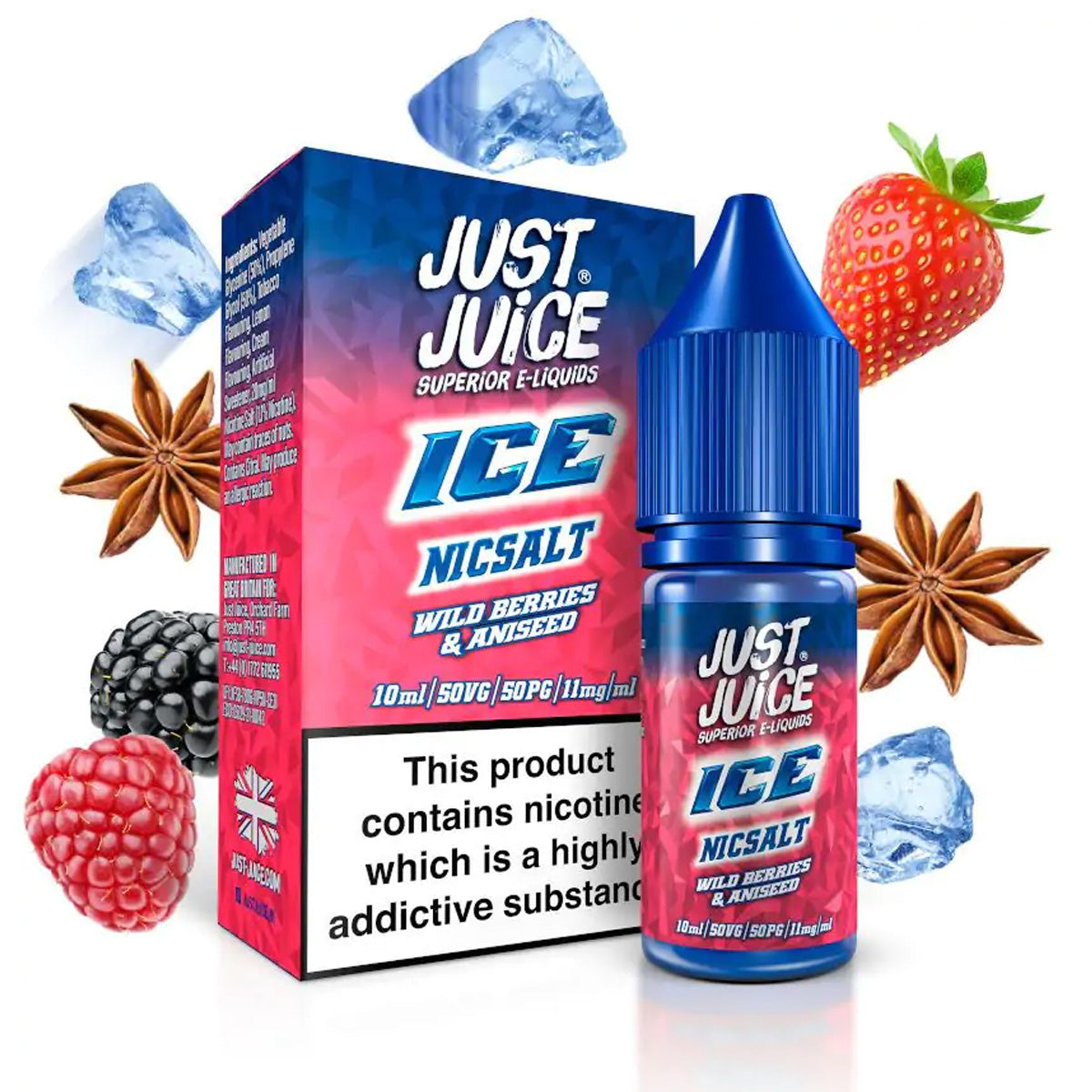 Just Juice Ice - Wild berries & Aniseed 10ml 20mg Nic Salt