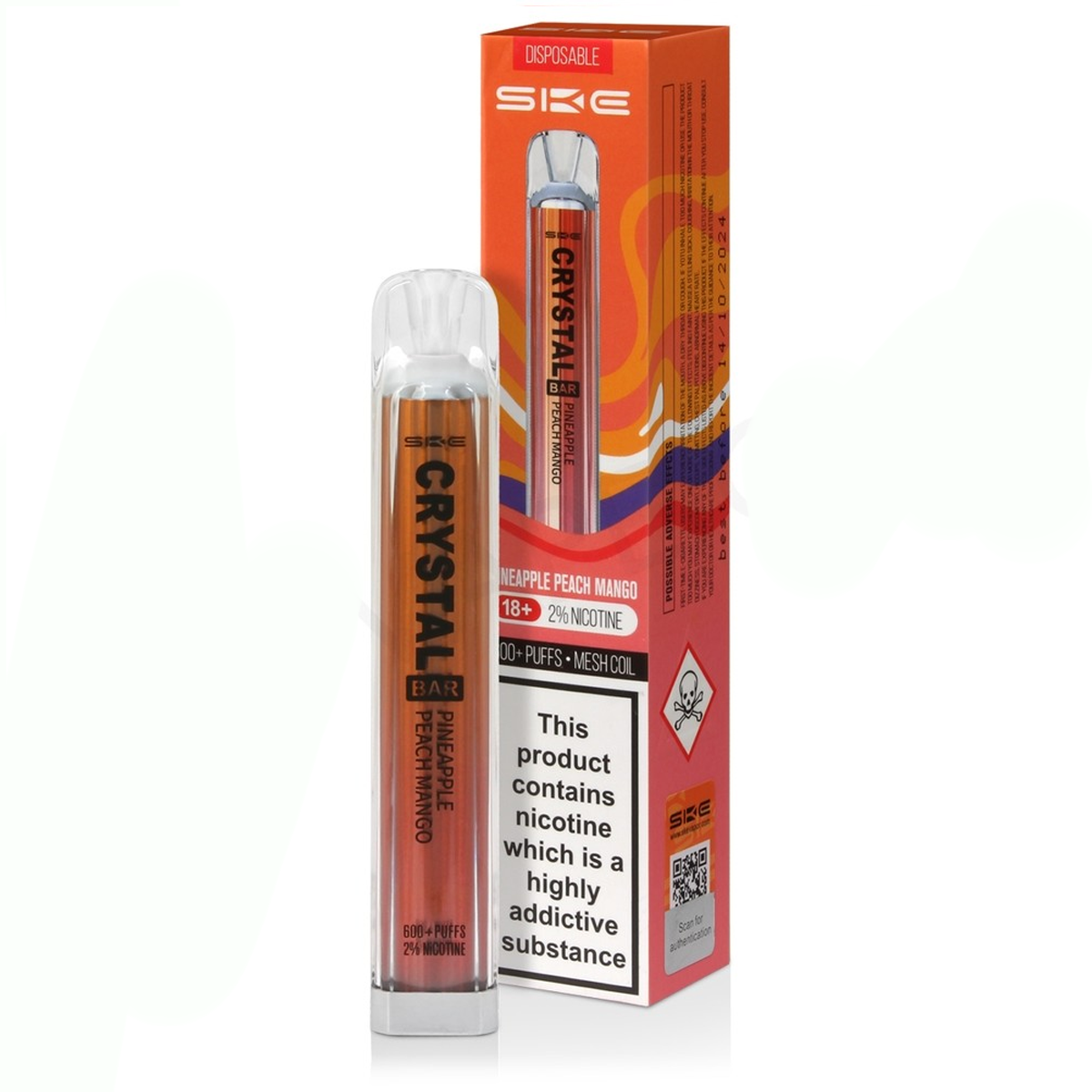 SKE Crystal Bar - Pineapple Peach Mango 20mg  House Of Clouds