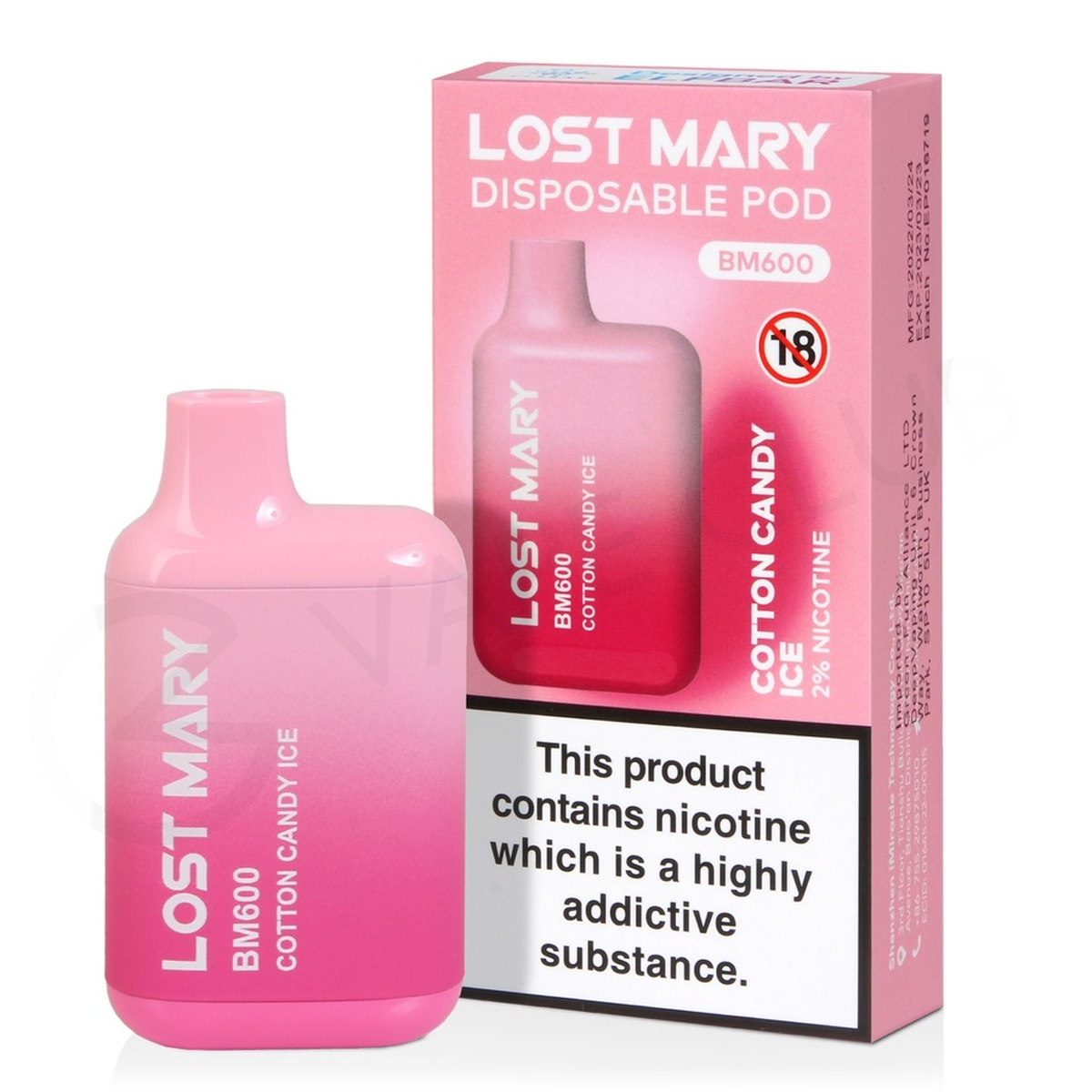 Lost Mary - Ghiaccio di zucchero filato 20 mg