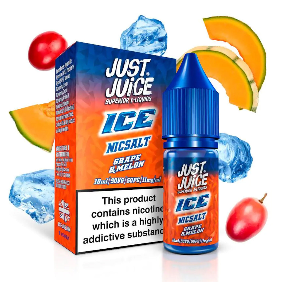 Just Juice Ice - Grape & Melon 10ml 20mg Nic Salt
