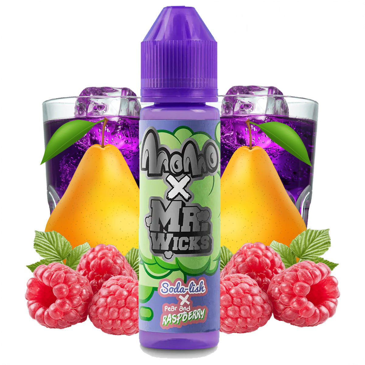 Momo X Mr Wicks - Soda-Lish X Pear And Raspberry 50ml Shortfill